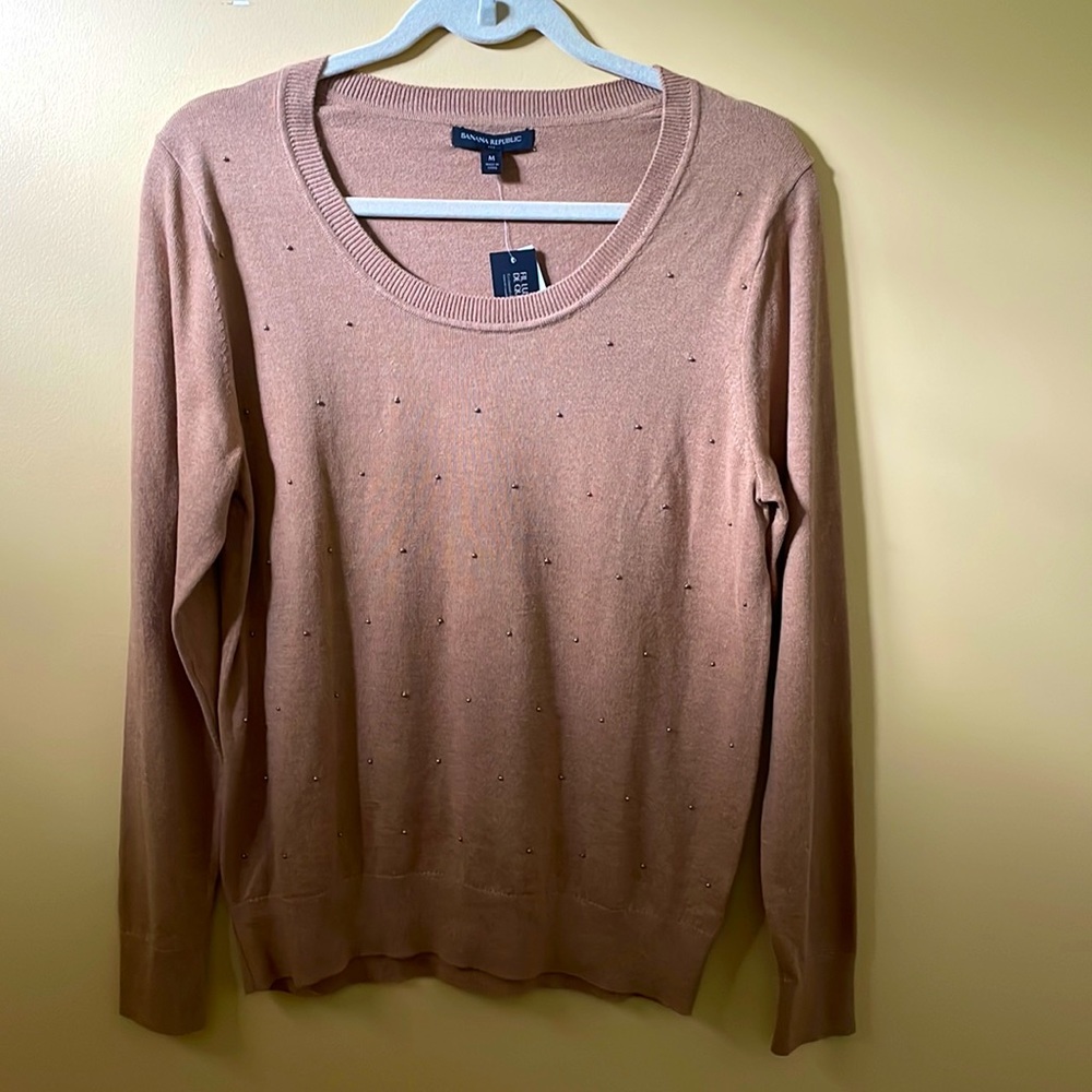 Banana Republic Camel Studded Sweater